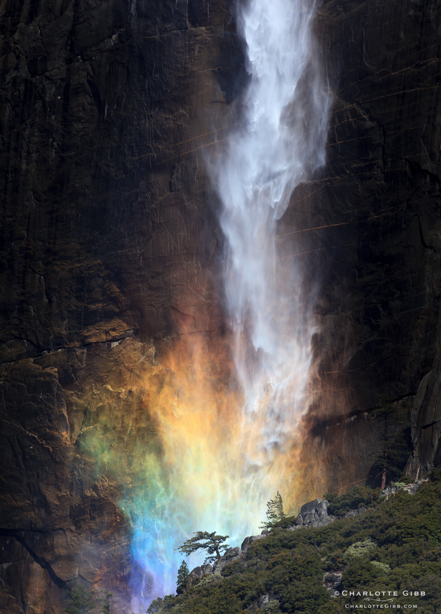 Upper Yosemite Falls Rainbow, February 2014