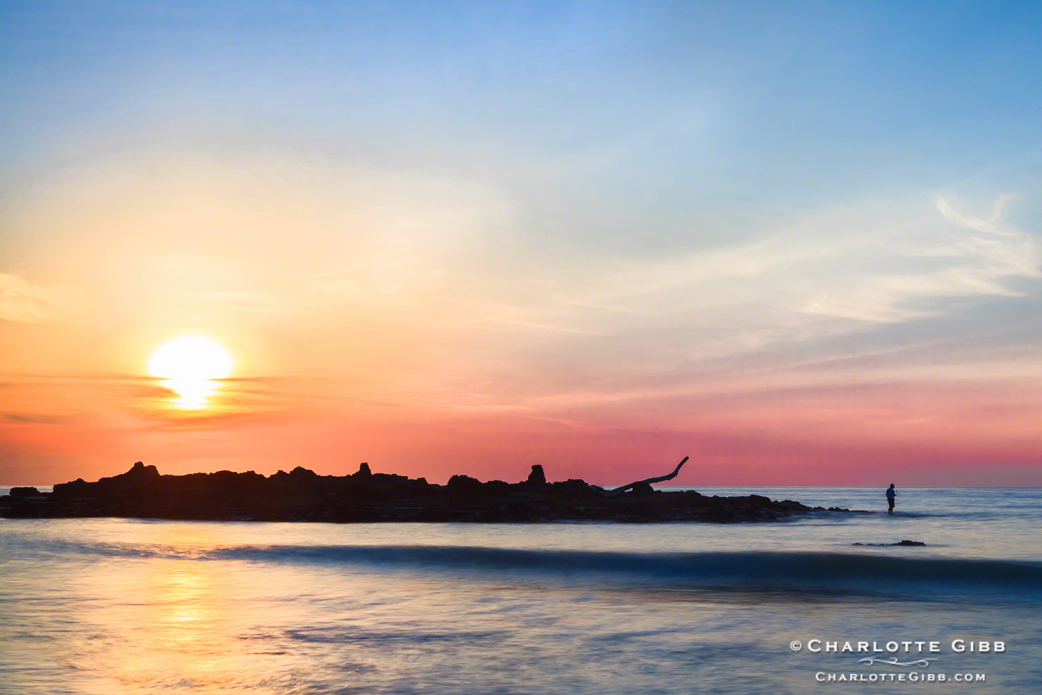 Costa Rica Fisherman Pink Sunrise