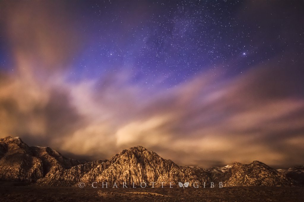Desert Storm and Stars, Red Rock Canyon National Conservation Area, December 2014
