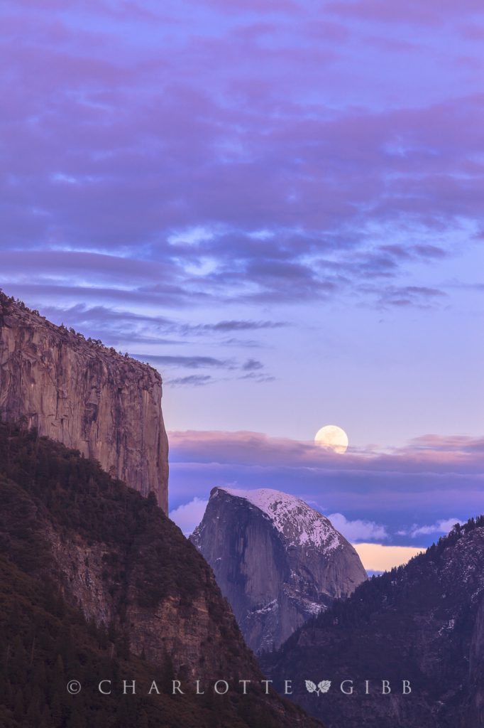 Moonrise Over Half Dome, February 2014